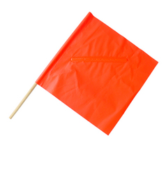 24" Warning Flag with Stay and 36" Handle