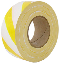 Presco Yellow/White Striped Survey Flagging Tape Ribbon